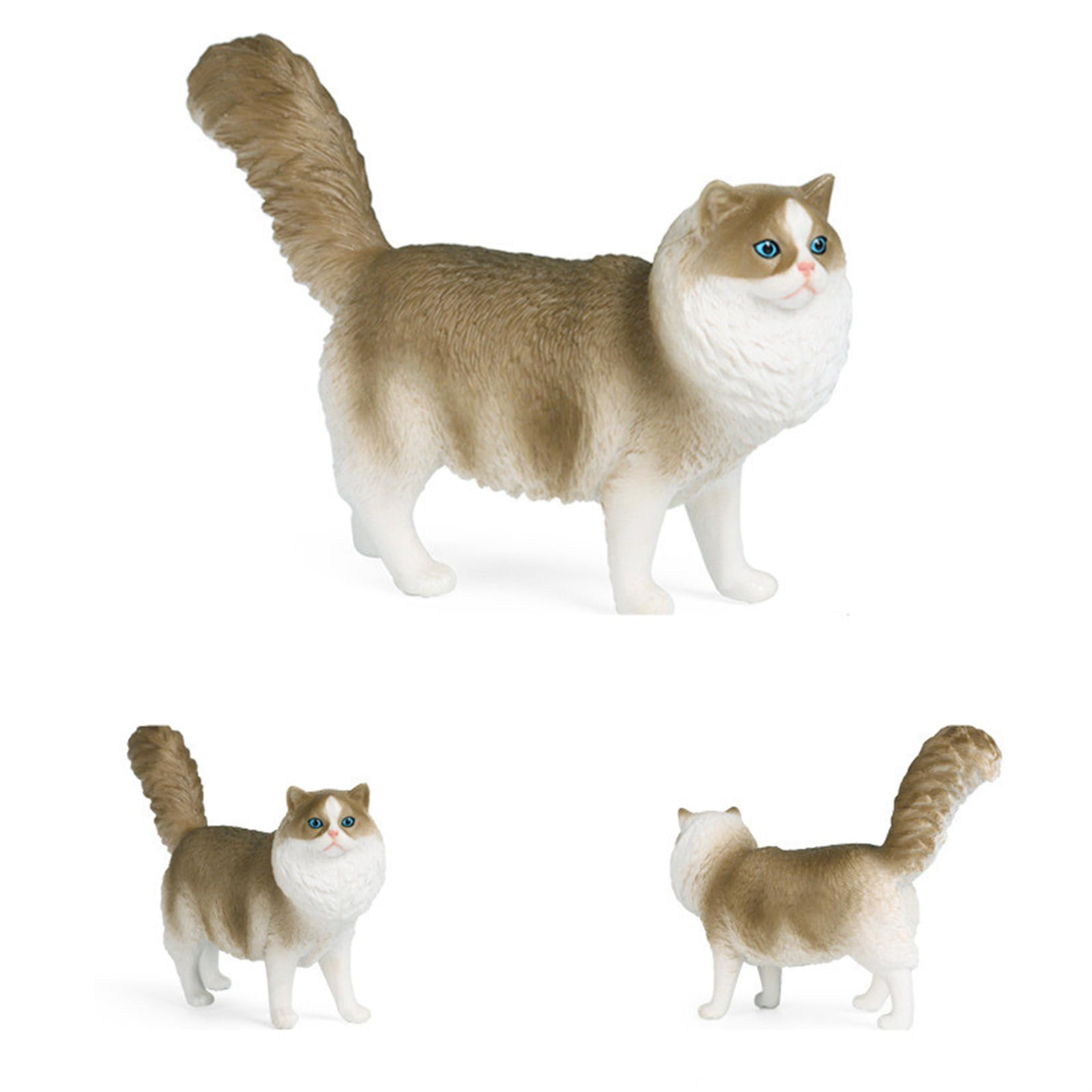 Amazon | EUHELOPA ラグドール フィギュア ネコ 長毛種 動物